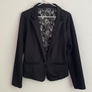 Stoosh Single Breasted Lace Blazer